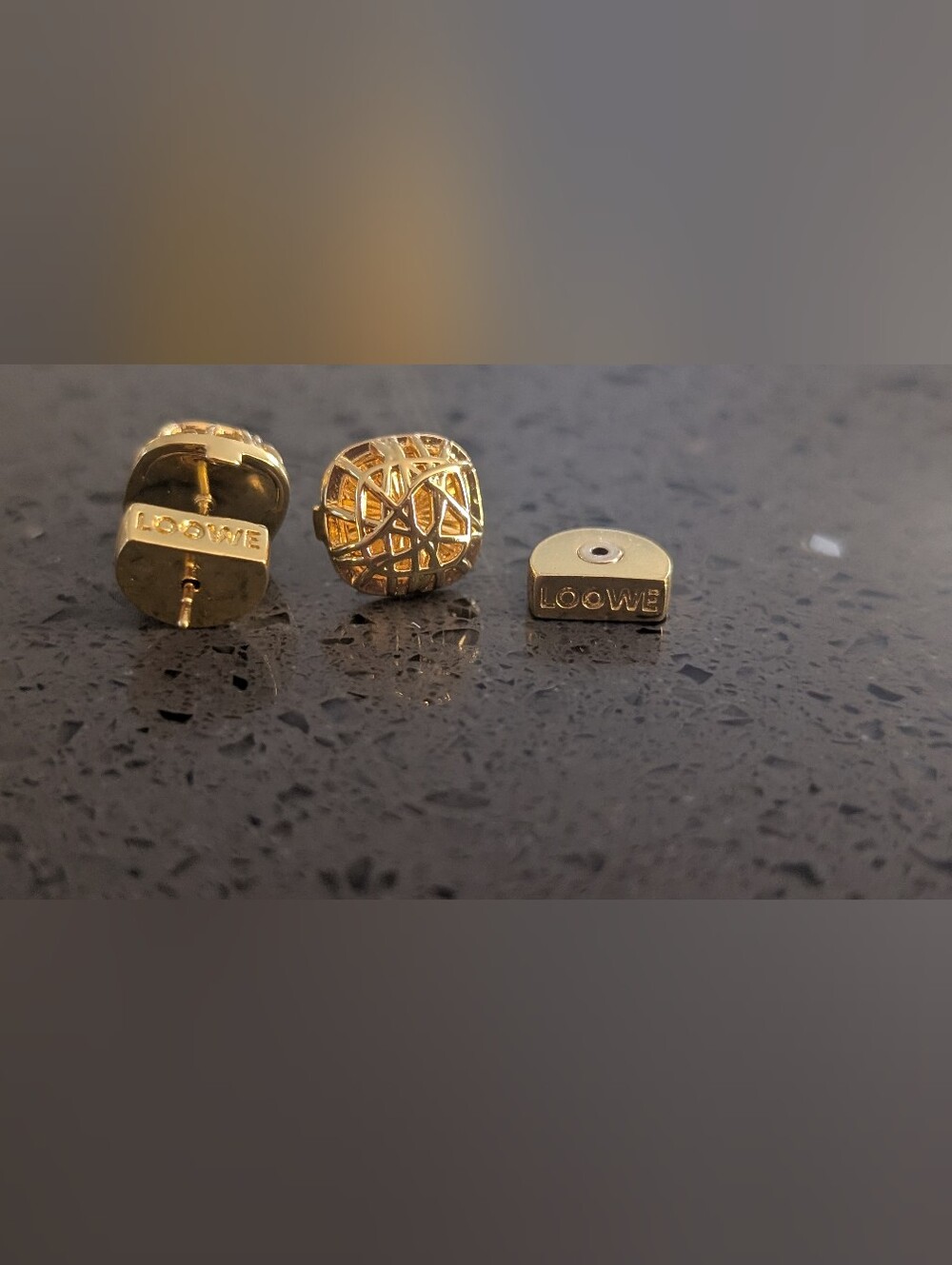Fashion Jewelry Gold-Tone Logo Cufflinks Designer Style Motif Inspired Luxury - Picture 11 of 14